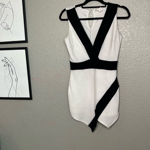 black and white romper